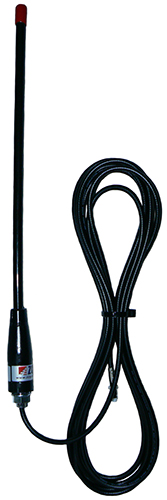 Ground independent UHF fixed cable whip, 450-470MHz, 4.7m cable, UHF male PL259, 4dBi – 375mm